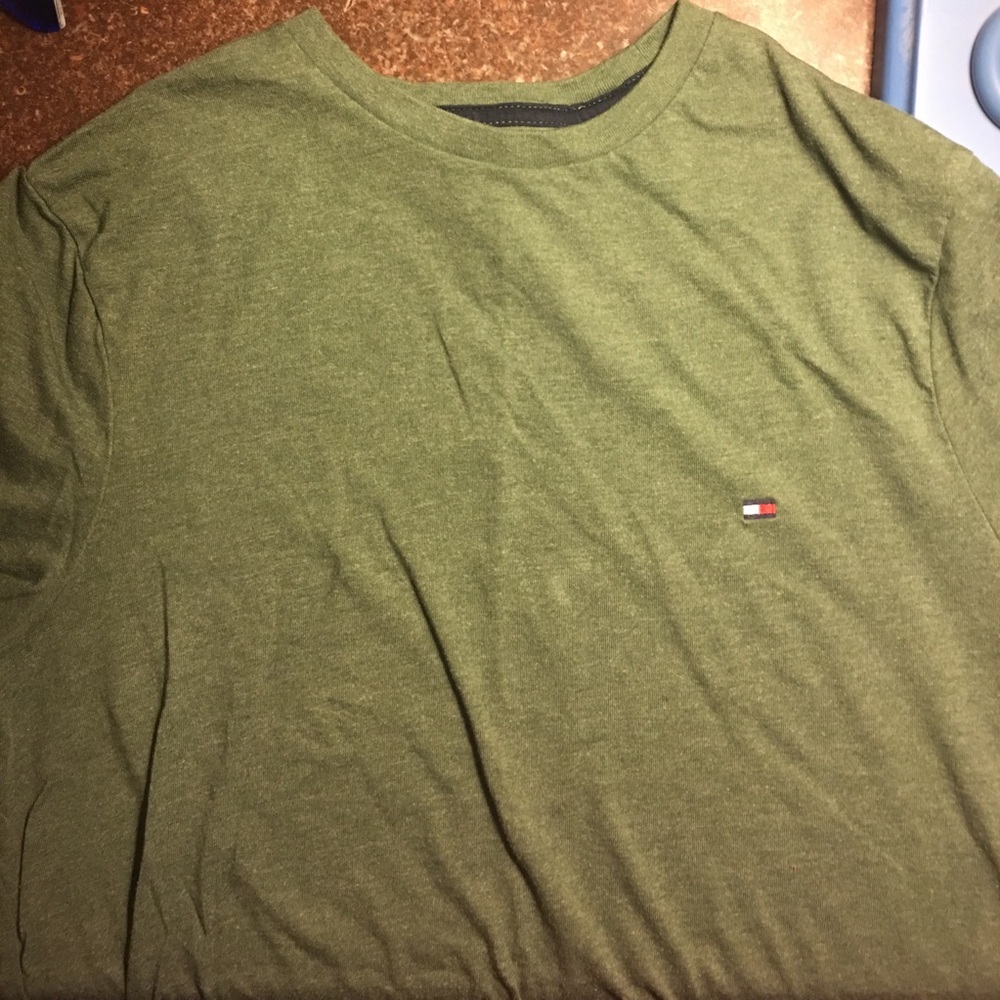 Tommy Hilfiger green short sleeve shirt